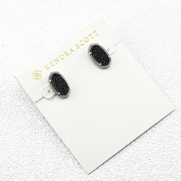 Kendra Scott Black Quartz Point Stud Earrings - Picture 1 of 1